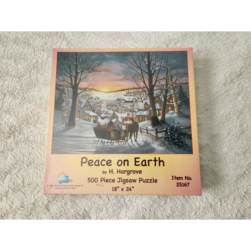 Suns Out 500 Piece Puzzle Peace On Earth New Sealed